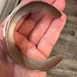 Stamped sterling cuff bracelet